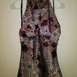 New brown satin shirt